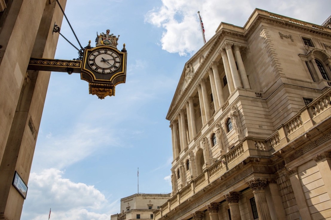 The Bank of England building in London. (Photo by Pietro Recchia/SOPA Images/LightRocket via Getty Images)
