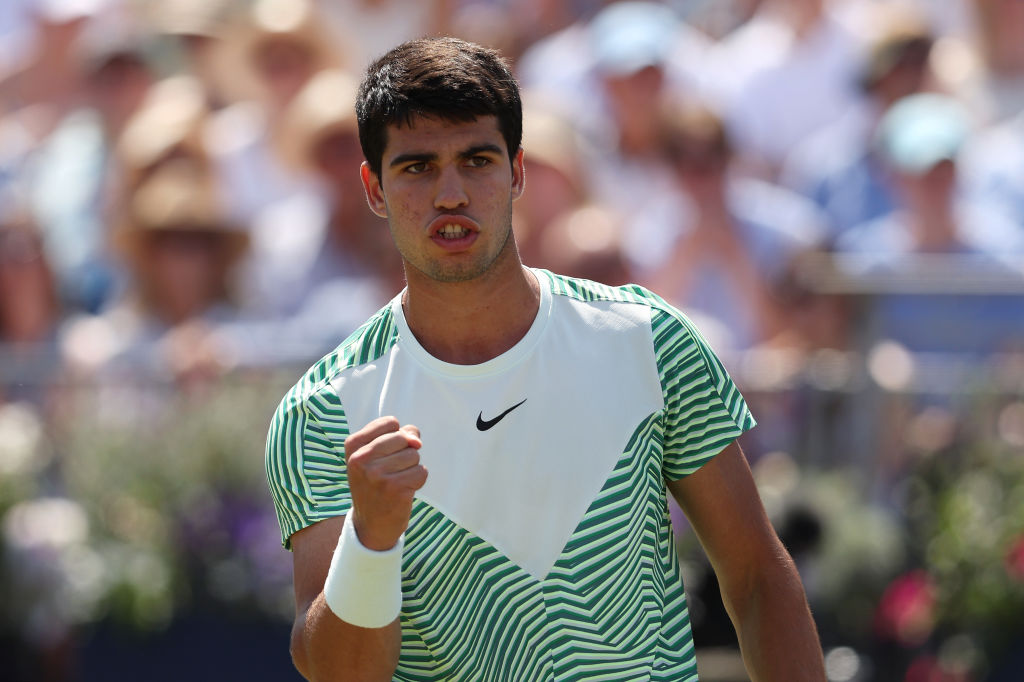 Spanish sensation Carlos Alcaraz won his first ever ATP tournament on grass today at Queen's as he looks to mount a challenge at Wimbledon next month.
