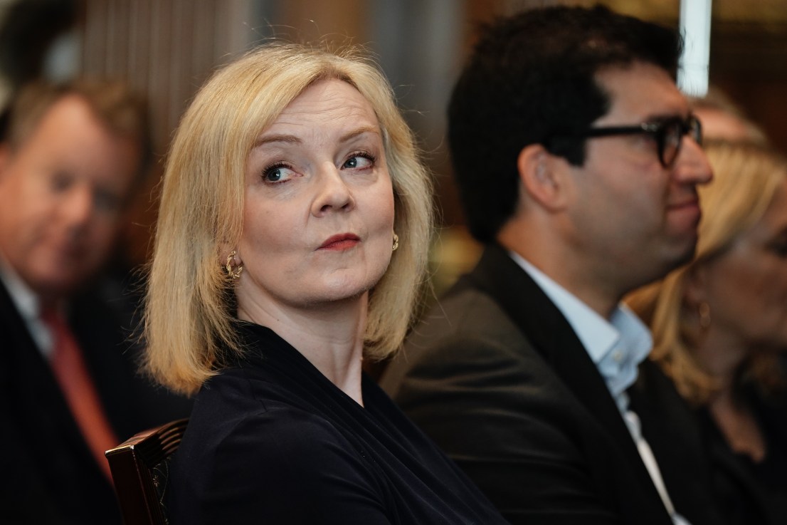 Former prime minister Liz Truss at the launch of the Growth Commission. Photo: Aaron Chown/PA Wire