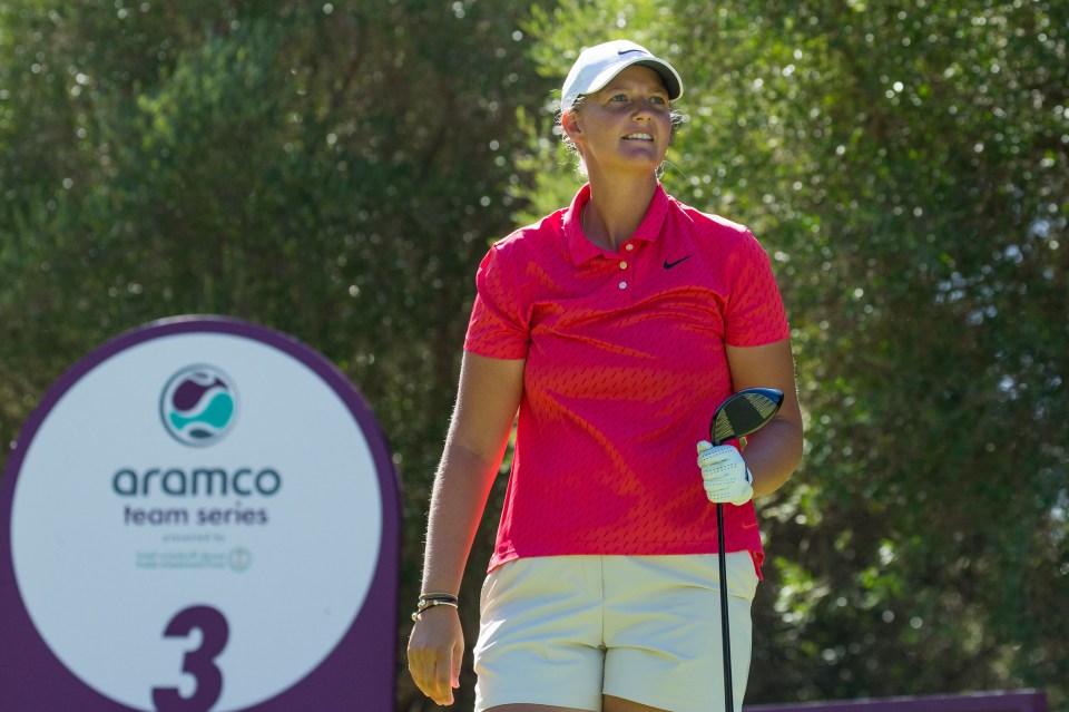 Harlow-born Gabriella Cowley is playing golf close to home at the Aramco Team Series in London (Image: LET)