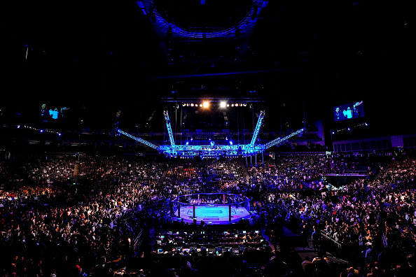 LONDON, ENGLAND - MARCH 19:  A general view of the Octagon during the UFC Fight Night event at O2 Arena on March 19, 2022 in London, England. (Photo by Chris Unger/Zuffa LLC)
