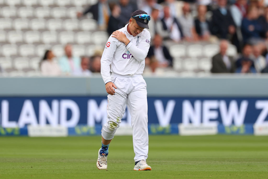 Ollie Pope suffered the dislocated shoulder in England's Ashes second Test defeat by Australia