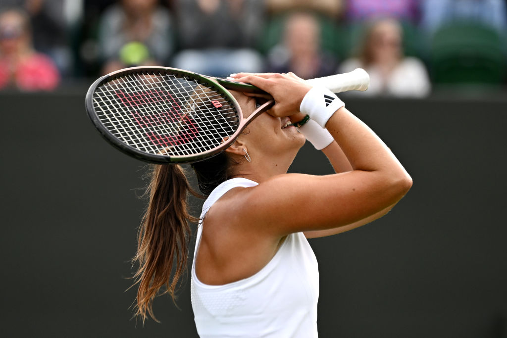 Jodie Burrage was the top Brit on day one at Wimbledon as she danced her way into the second round.