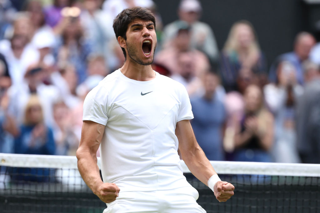 World No1 Carlos Alcaraz took a step closer to a possible Wimbledon final against Novak Djokovic after the Spaniard toppled childhood friend Holger Rune in yesterday’s quarter-final.