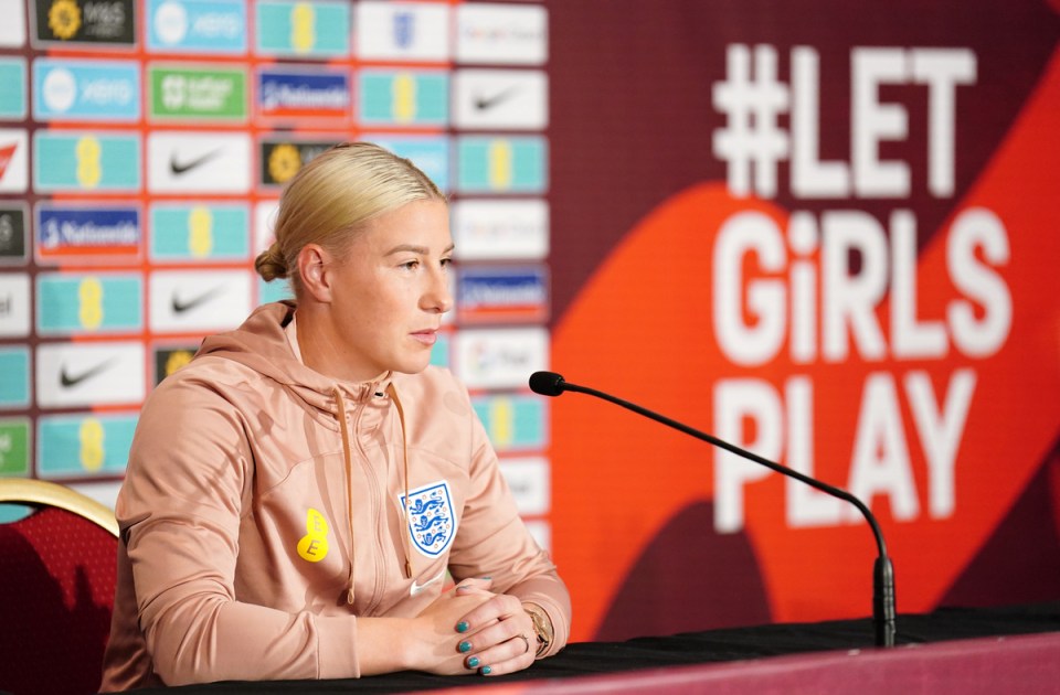 England striker Bethany England has insisted that she isn't just happy to be at the World Cup despite the Lionesses star not yet starting a game in Australia.