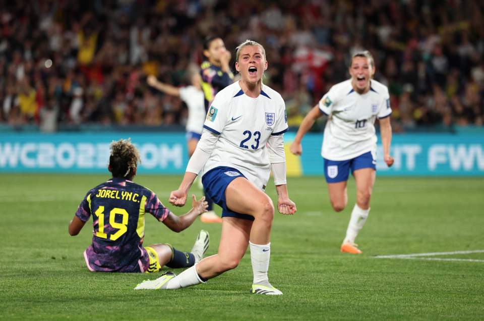 Alessia Russo scored as England won their Women's World Cup quarter-final with Colombia