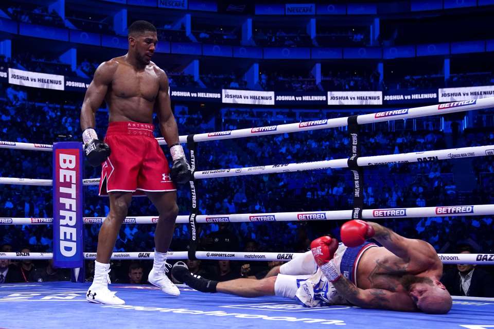 Anthony Joshua wants to fight Deontay Wilder after knocking out Robert Helenius on Saturday