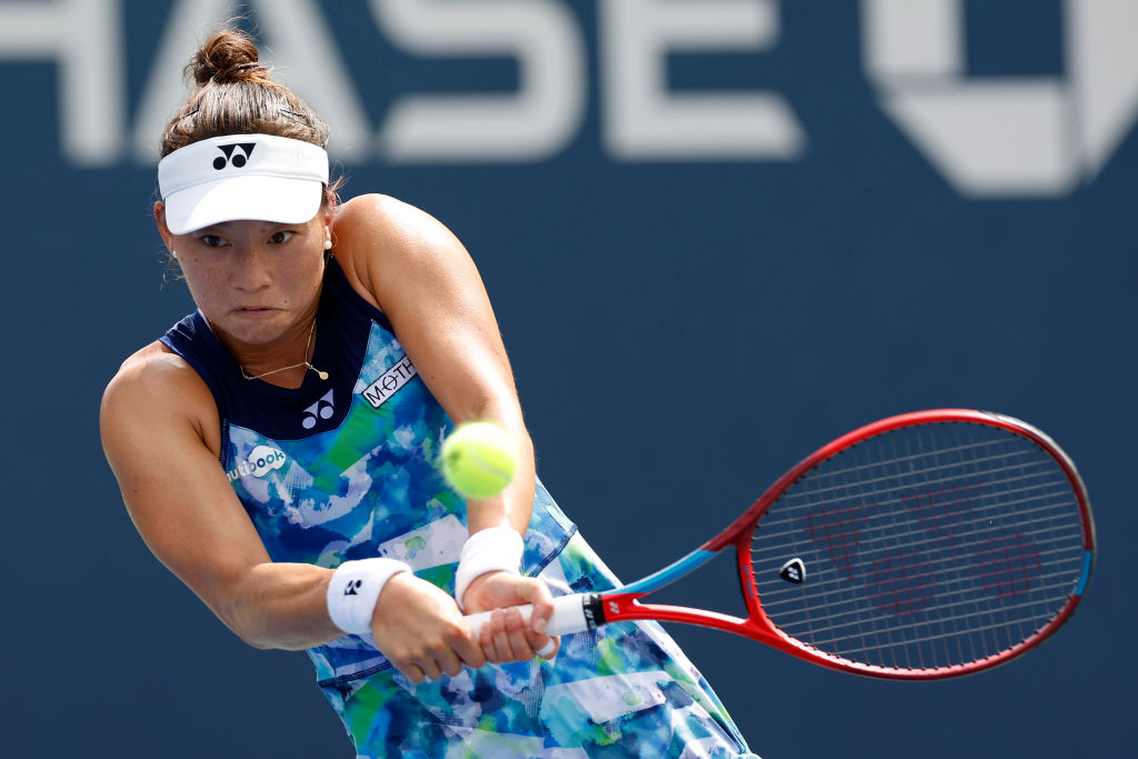 British qualifier Lily Miyazaki fell in straight sets at the US Open last night as her brilliant run at the tournament came to an end in Flushing Meadows.