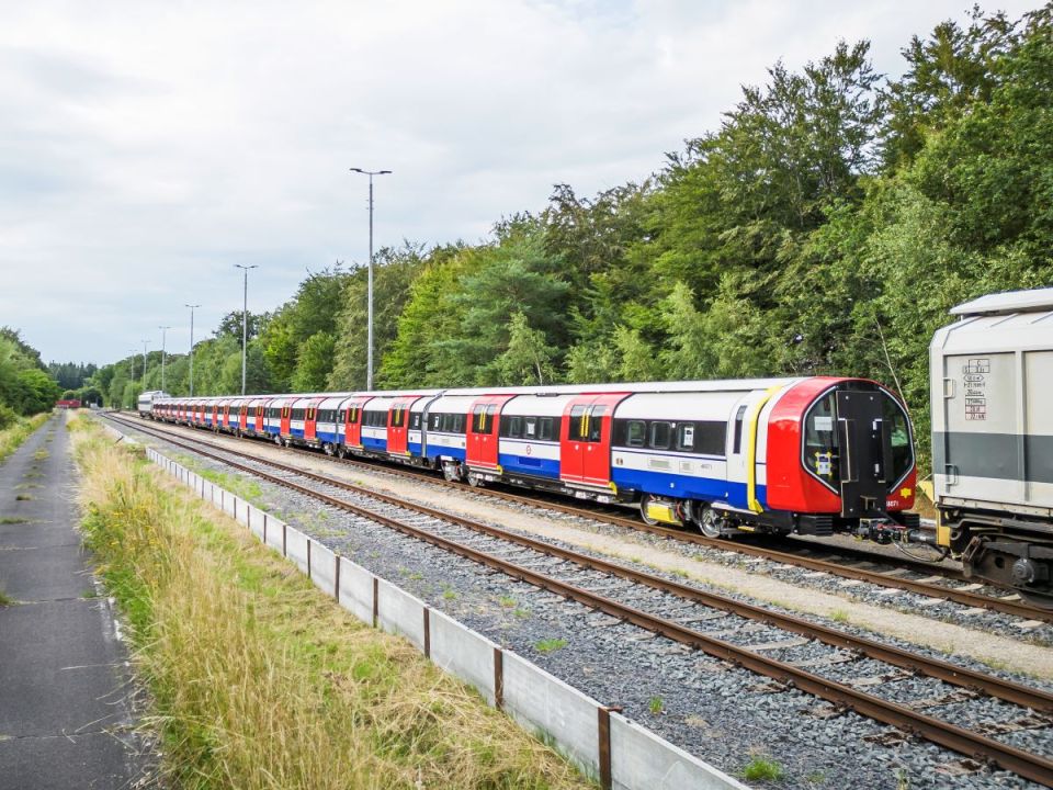 Piccadilly line train arriving in Germany