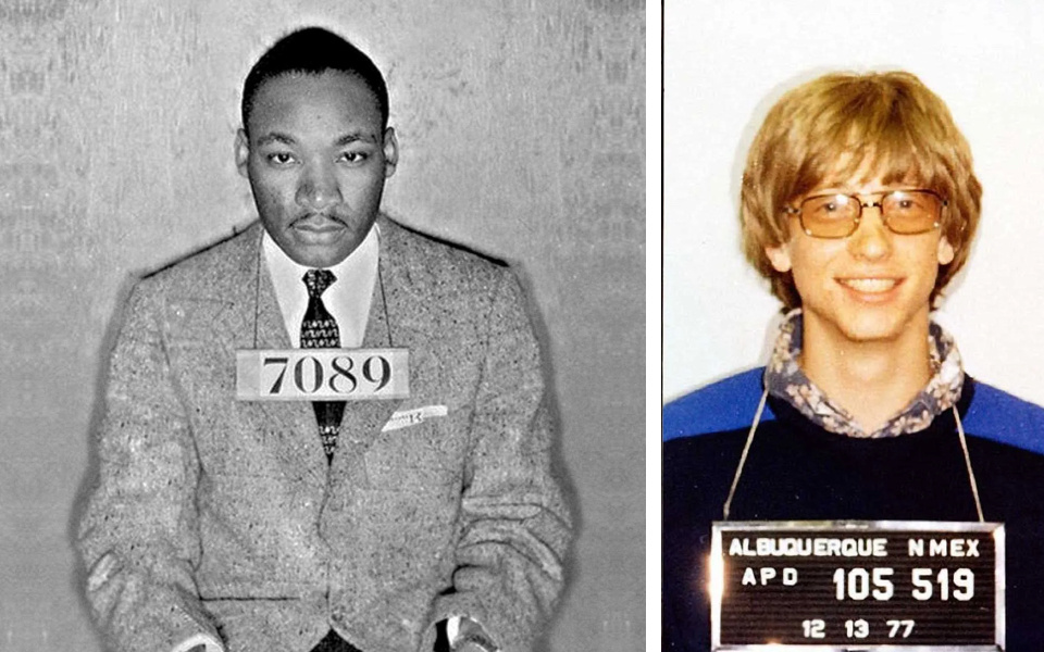 Martin Luther King Jr and Bill Gates mugshot