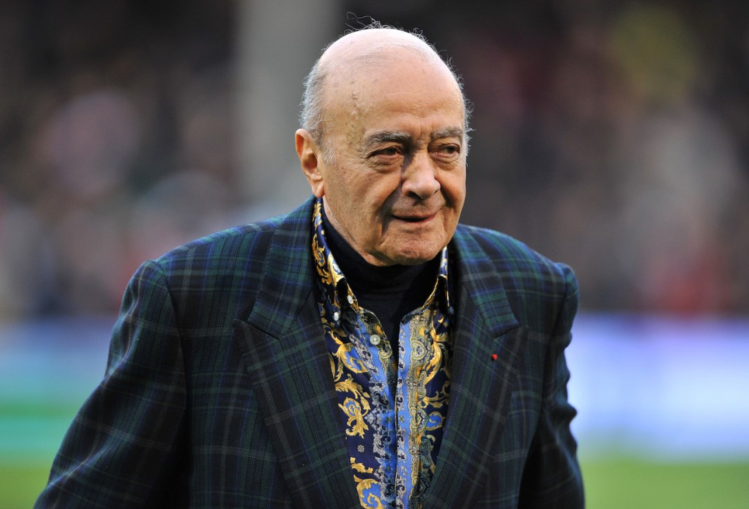 Mohamed Al Fayed. Former Harrods owner Mr Al Fayed has been described as "an extraordinary tour de force" after his death at the age of 94. Mr Al Fayed, who was owner and chairman of Fulham Football Club for 16 years, died on Wednesday. Issue date: Saturday September 2, 2023. PA Photo. See PA story DEATH AlFayed. (Photo credit: Daniel Hambury/PA Wire)