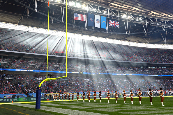 LONDON, ENGLAND - OCTOBER 21:  A general view of the stadium during the NFL International Series match between Tennessee Titans and Los Angeles Chargers at Wembley Stadium on October 21, 2018 in London, England.  (Photo by Clive Rose/Getty Images)