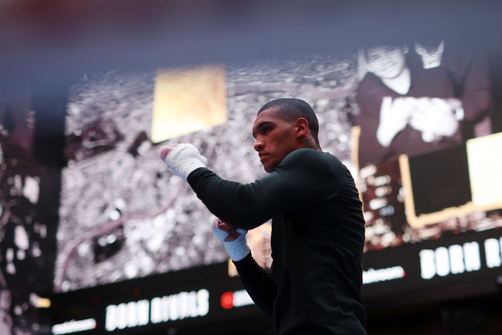 LONDON, ENGLAND - OCTOBER 05: Conor Benn trains during a Media Workout at The Now Building on October 05, 2022 in London, England. (Photo by Christopher Lee/Getty Images)