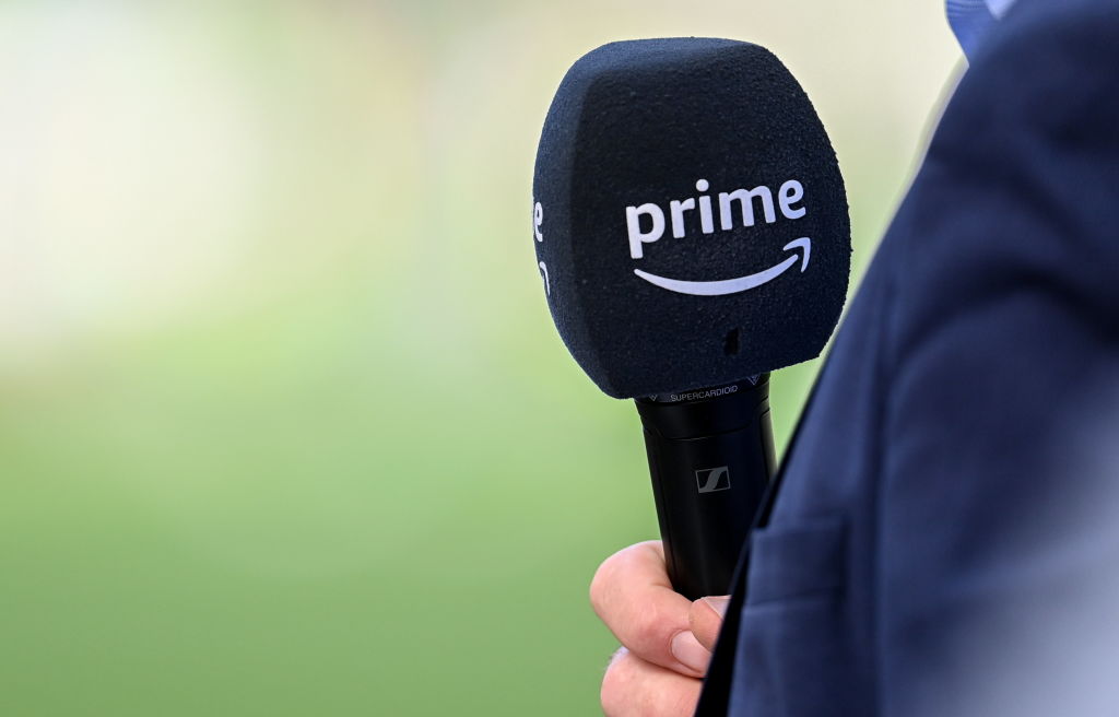 Dublin , Ireland - 19 August 2023; A general view of a Amazon Prime microphone before the Bank of Ireland Nations Series match between Ireland and England at Aviva Stadium in Dublin. (Photo By Ramsey Cardy/Sportsfile via Getty Images)