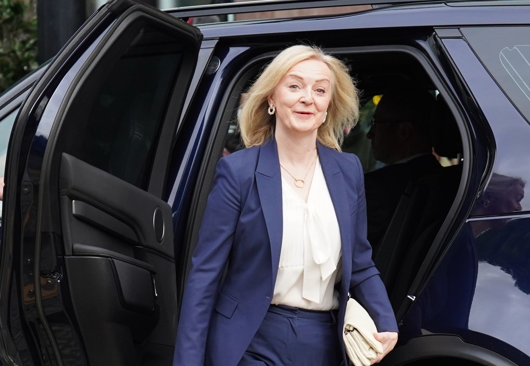 Former Prime Minister Liz Truss arriving at Conservative Party Conference. Photo: PA