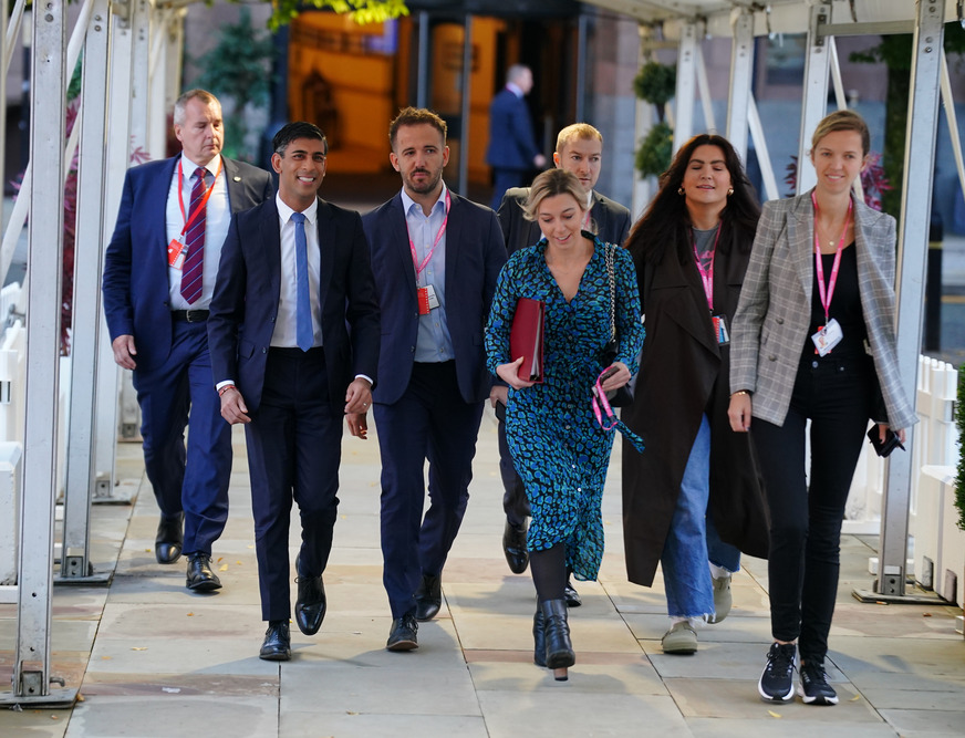 Rishi Sunak has refused to confirm whether HS2 to Manchester is being scrapped six times while being grilled in a live interview. Photo: PA