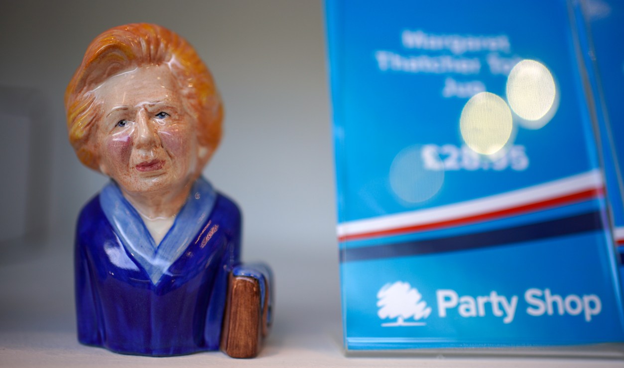 Merchandise on sale at the party shop during the Conservative Party annual conference at Manchester Central. Picture date: Tuesday October 3, 2023. PA Photo. See PA story POLITICS Tories. Photo credit should read: Peter Byrne/PA Wire