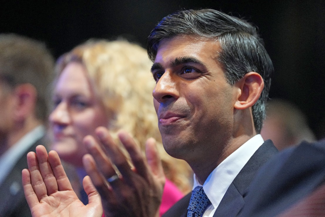 Prime Minister Rishi Sunak during the Conservative Party annual conference at the Manchester Central convention complex. (Danny Lawson/PA Wire)