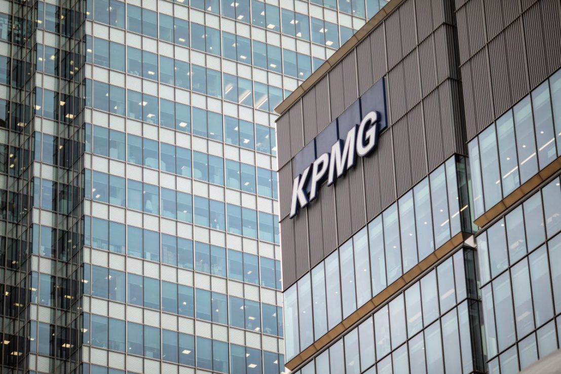 LONDON, ENGLAND - OCTOBER 02: The KPMG offices stand in 15 Canada Square, Canary Wharf on October 2, 2018 in London, England. (Photo by Jack Taylor/Getty Images)