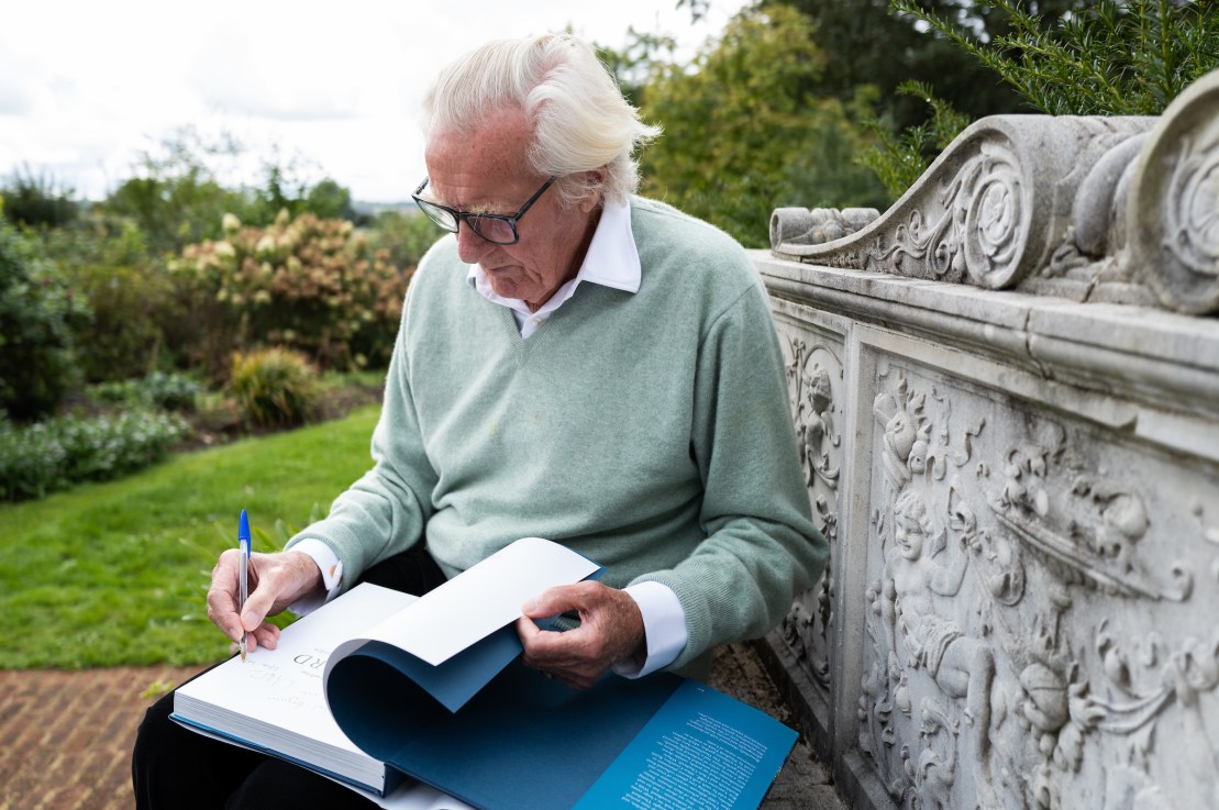Lord Heseltine at home in his gardens (Casey Gutteridge, CPG Media)