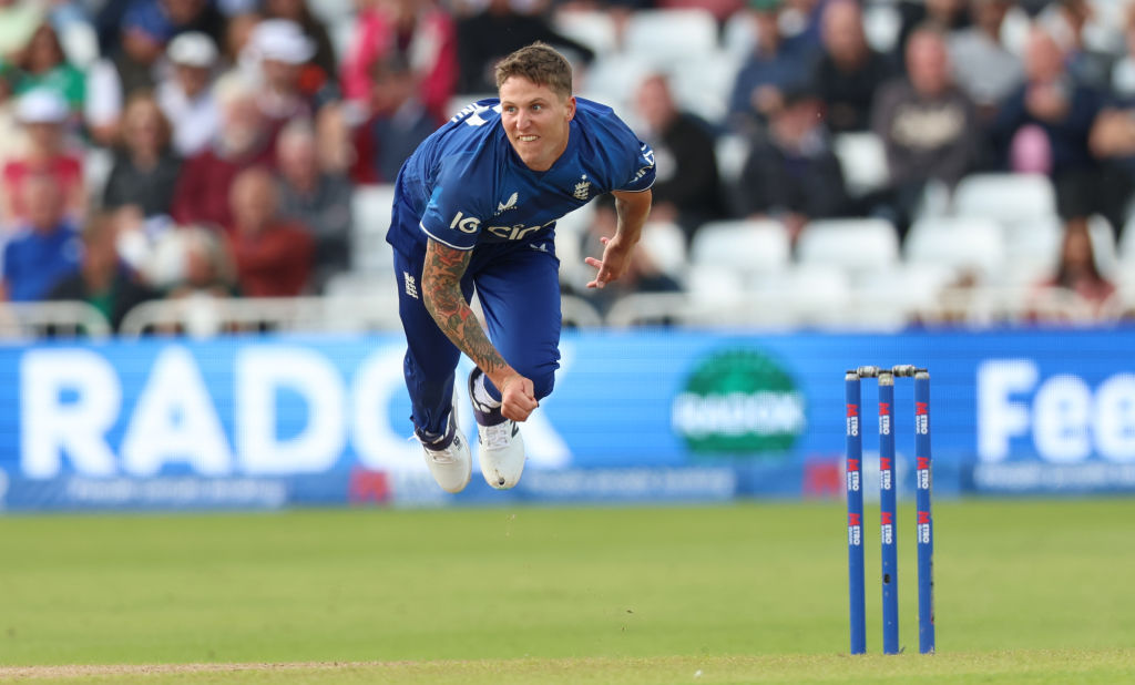 Brydon Carse has joined England's Cricket World Cup squad in India as injury cover for Reece Topley