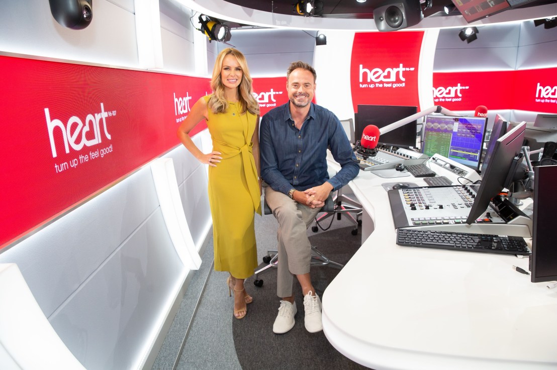 Amanda Holden and Jamie Theakston are behind the mic at Heart
