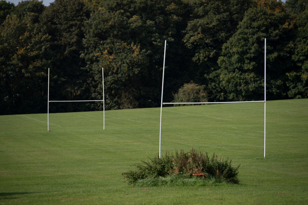 STROUD, ENGLAND - SEPTEMBER 20: Grassroots rugby pitches on September 20, 2020 in Stroud, United Kingdom. (Photo by Visionhaus/Getty Images)