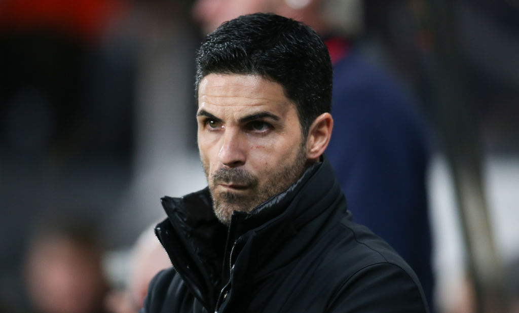 Arsenal Manager Mikel Arteta during the Premier League match between Newcastle United and Arsenal at St. James's Park, Newcastle on Saturday 4th November 2023. (Photo by Michael Driver/MI News/NurPhoto via Getty Images)
