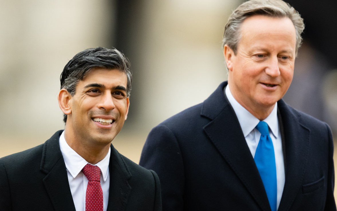 
Prime Minister Rishi Sunak and David Cameron yesterday. (Photo by Samir Hussein/WireImage)