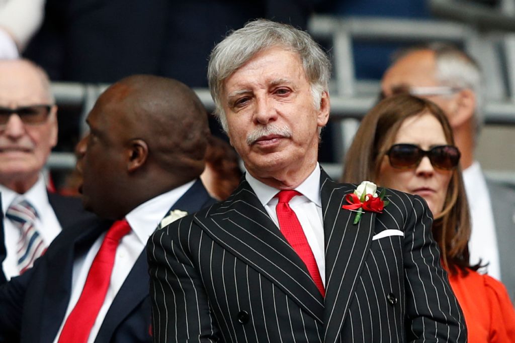 Arsenal's US owner Stan Kroenke waits for kick off in the English FA Cup final football match between Arsenal and Chelsea at Wembley stadium in London on May 27, 2017. (Photo by Adrian DENNIS / AFP) / NOT FOR MARKETING OR ADVERTISING USE / RESTRICTED TO EDITORIAL USE (Photo by ADRIAN DENNIS/AFP via Getty Images)