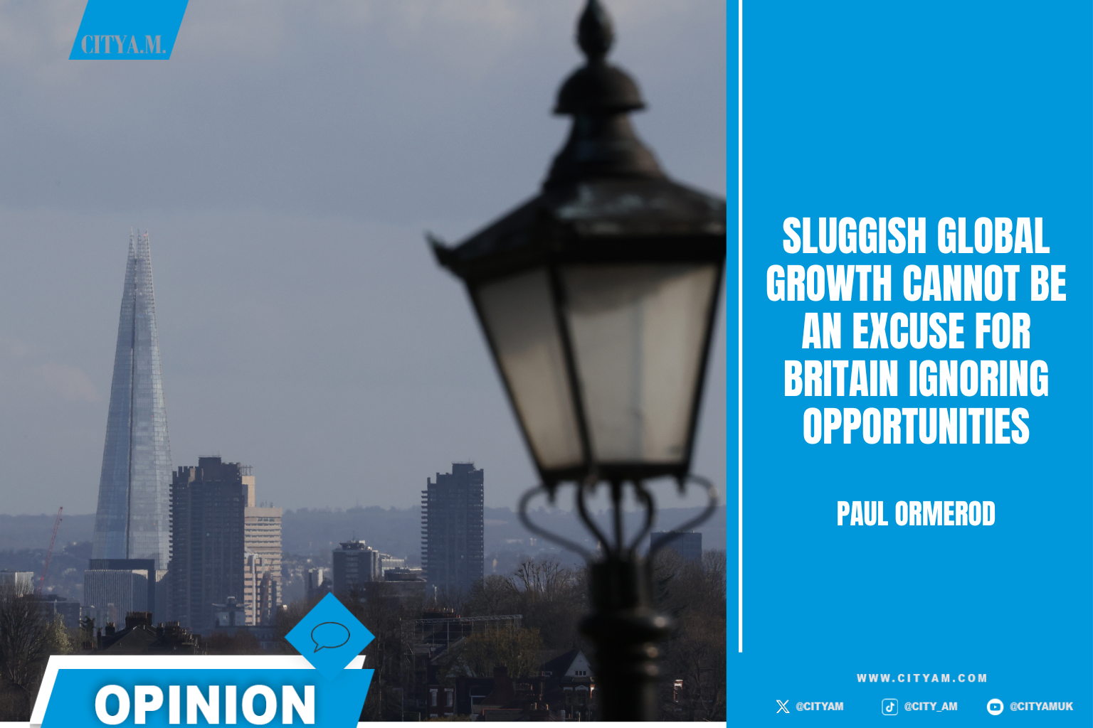 Sluggish global growth cannot be an excuse for Britain ignoring opportunities - Vimarsana News