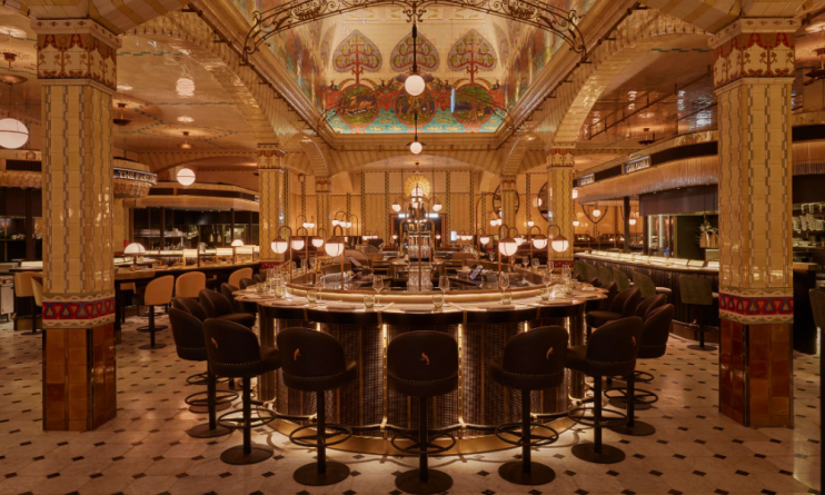 The Harrods Dining Hall has welcomed four new food offerings, including one with a &pound;37 fish and chips