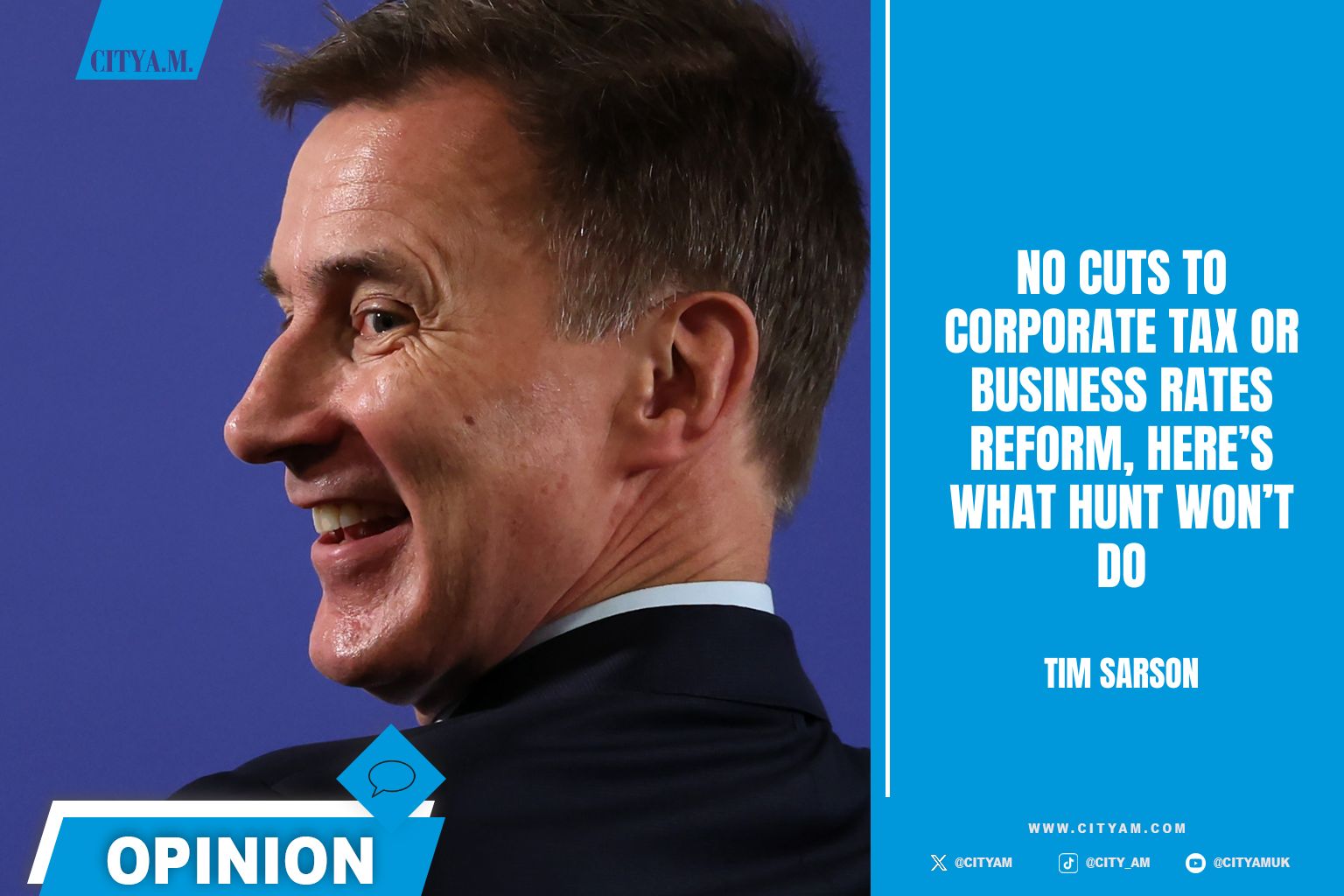 No cuts to corporate tax or business rates, here's what Jeremy Hunt won't do in the autumn statement - Vimarsana News