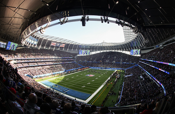 LONDON, ENGLAND - OCTOBER 15: A general view of the stadium during the NFL match between Baltimore Ravens and Tennessee Titans at Tottenham Hotspur Stadium on October 15, 2023 in London, England. (Photo by Ryan Pierse/Getty Images)