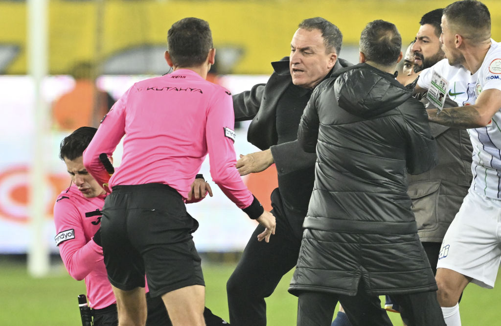 Referee Halil Umut Meler was punched by Ankaragucu president Faruk Koca on Monday