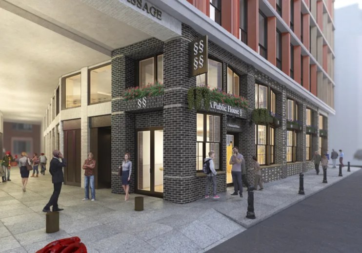 St Brides Pub corner passageway