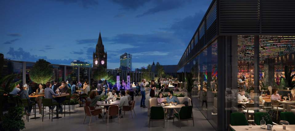 A CGI of the St Michaels scheme in Manchester city centre.
