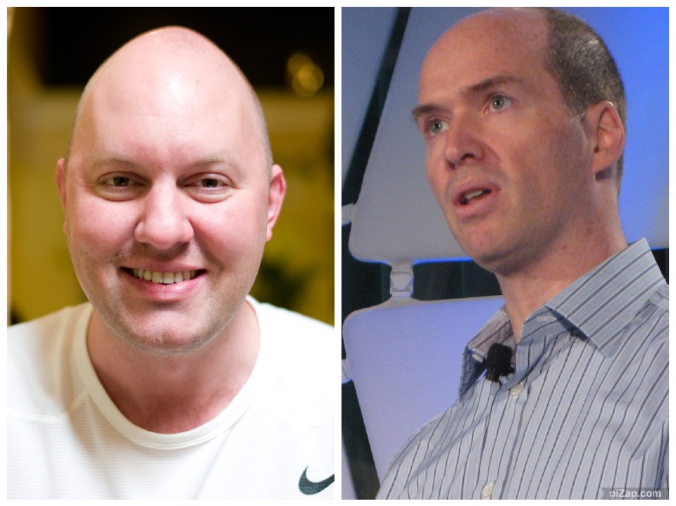 Left: Marc Andreessen (Wikipedia/Joi/CC BY 2.0 DEED). Right: Ben Horowitz (Wikipedia/TechCrunch/CC BY 2.0 DEED)