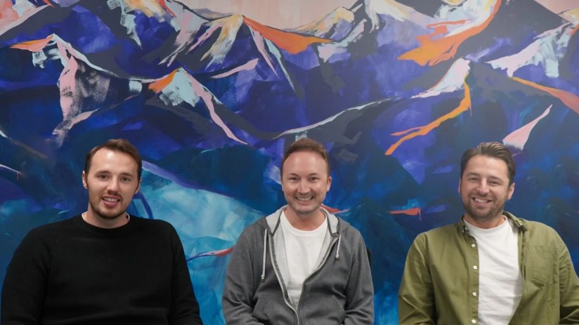 Dominic McGregor, David Newns and Charlie Yates of Fearless Adventures.