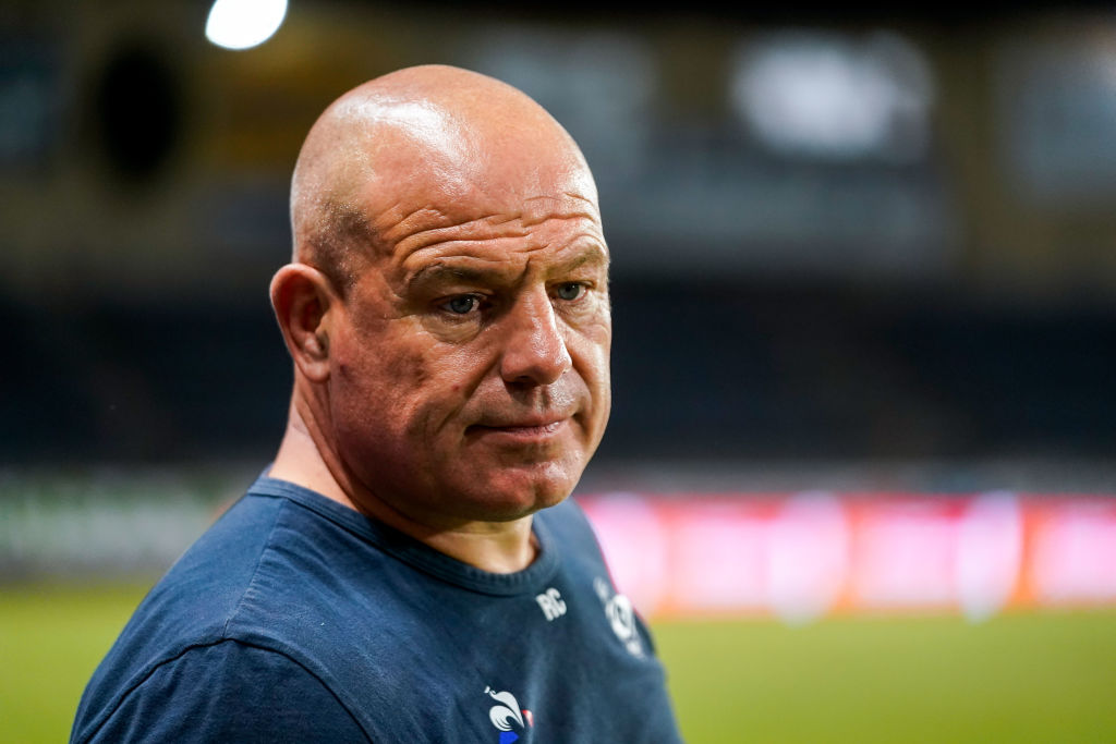 Richard COCKERILL Sport Manager of Montpellier during the friendly match between Montpellier and Stade Toulousain on August 10, 2023 in Beziers, France. (Photo by Hugo Pfeiffer/Icon Sport via Getty Images)
