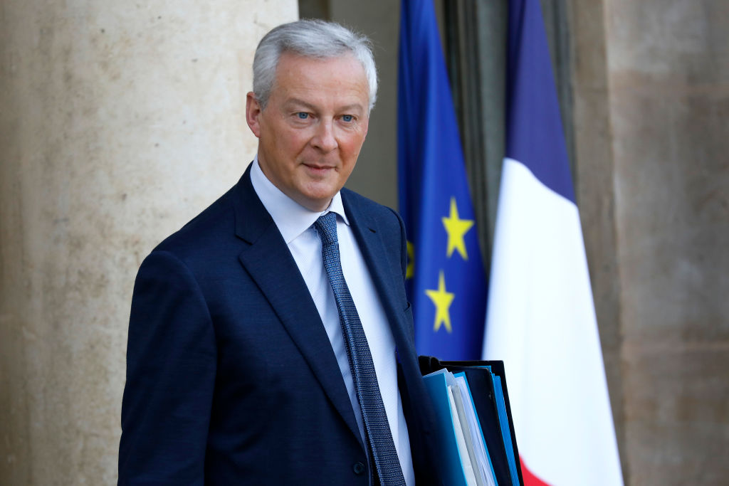 PARIS, FRANCE - DECEMBER 20: French Minister for the Economy and Finances Bruno Le Maire during the weekly cabinet meeting at the presidential Elysee Palace on December 20 2023 in Paris, France. (Photo by Antoine Gyori - Corbis/Corbis via Getty Images)