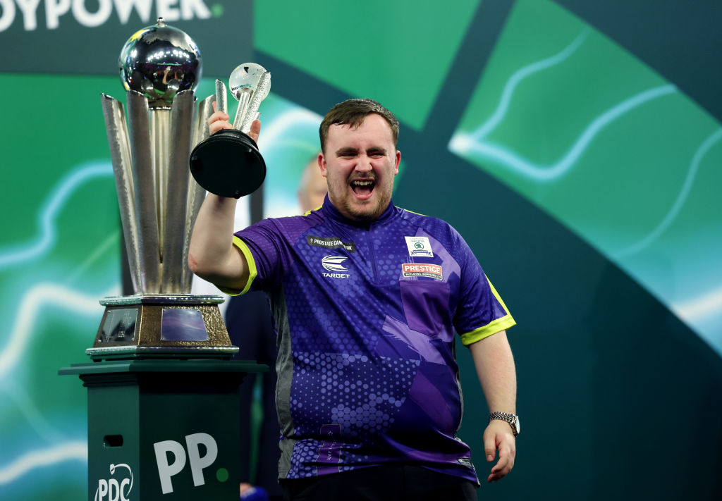 Teenage darts sensation Luke Littler has been handed a surprise spot on the lucrative Premier League Darts circuit after reaching the final of the World Championships on Wednesday. (Photo by Tom Dulat/Getty Images)