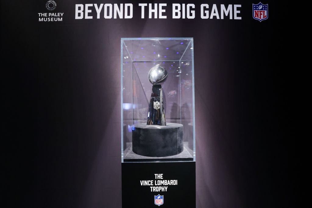 NEW YORK, NEW YORK - JANUARY 17: General view of "The NFL Today" new Super Bowl Exhibit at The Paley Museum on January 17, 2024 in New York City. (Photo by Arturo Holmes/Getty Images)