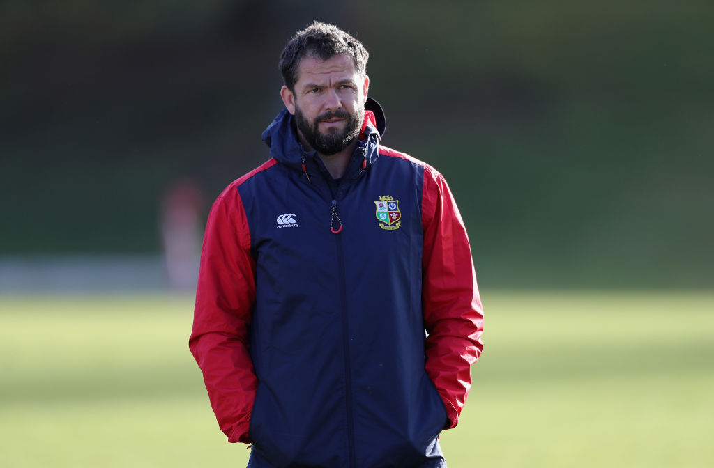 ROTORUA, NEW ZEALAND - JUNE 15: Andy Farrell, the Lions defence coach looks on during the British & Irish Lions training session held at the Rotorua International Stadium on June 15, 2017 in Rotorua, New Zealand.  (Photo by David Rogers/Getty Images)