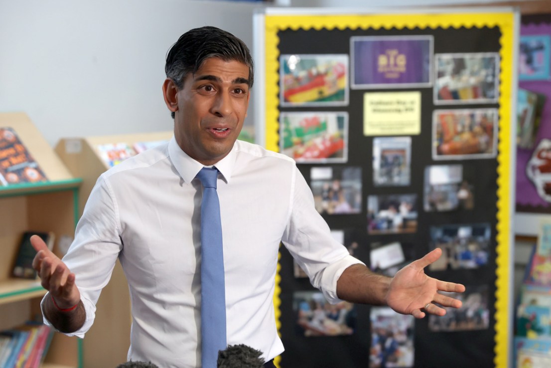 Hard work should be rewarded with tax cuts, Rishi Sunak has said, telling critics who doubt he can turn his party around that he is “totally up for the fight”. Photo: PA