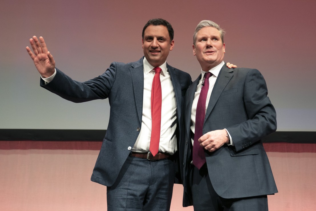 Keir Starmer, right, with Scottish Labour leader Anas Sarwar. Photo: PA
