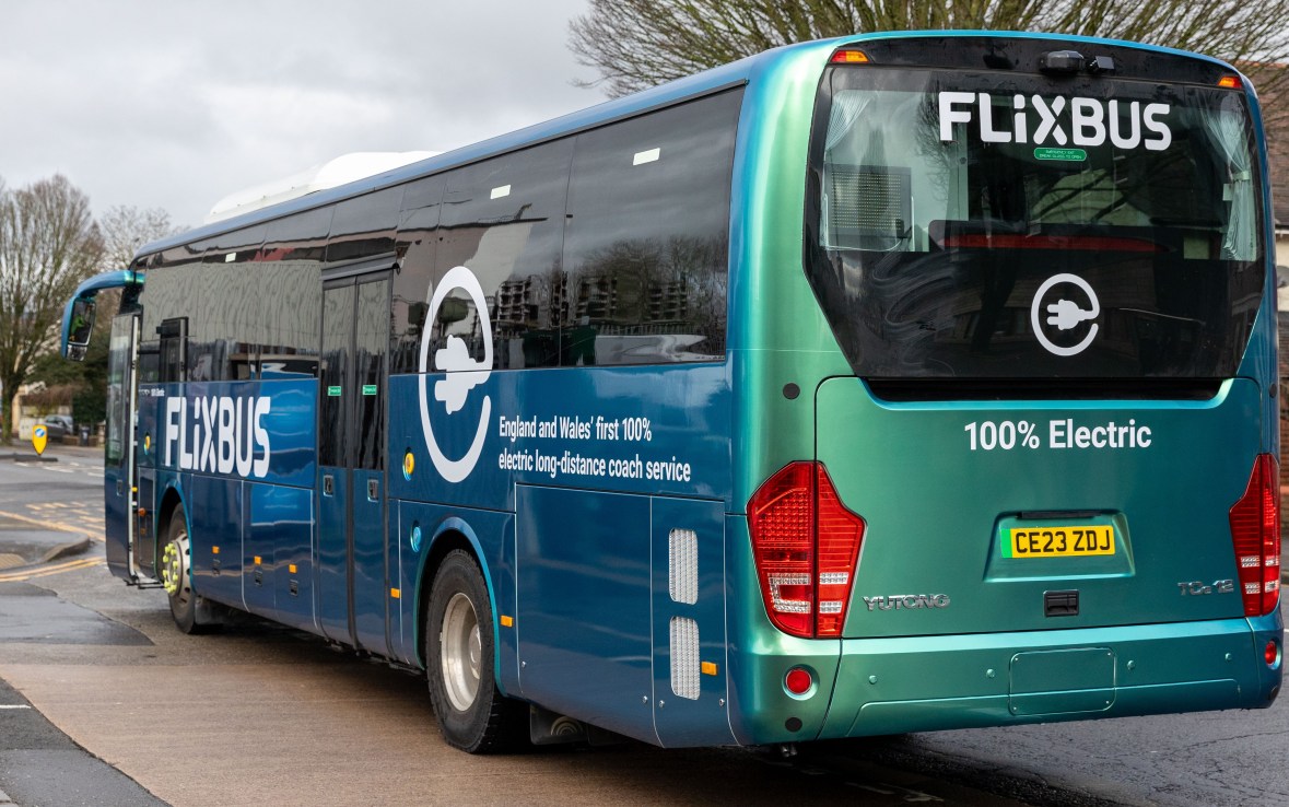 A first electric coach service will be launched in England and Wales, as part of a three month trial led by the travel tech firm FlixBus.