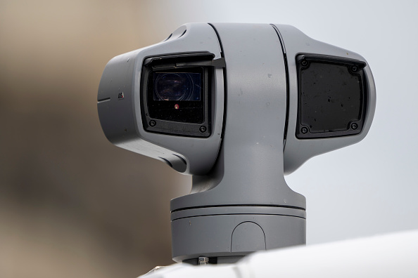 A close-up of Police facial recognition cameras. (Photo by Matthew Horwood/Getty Images)