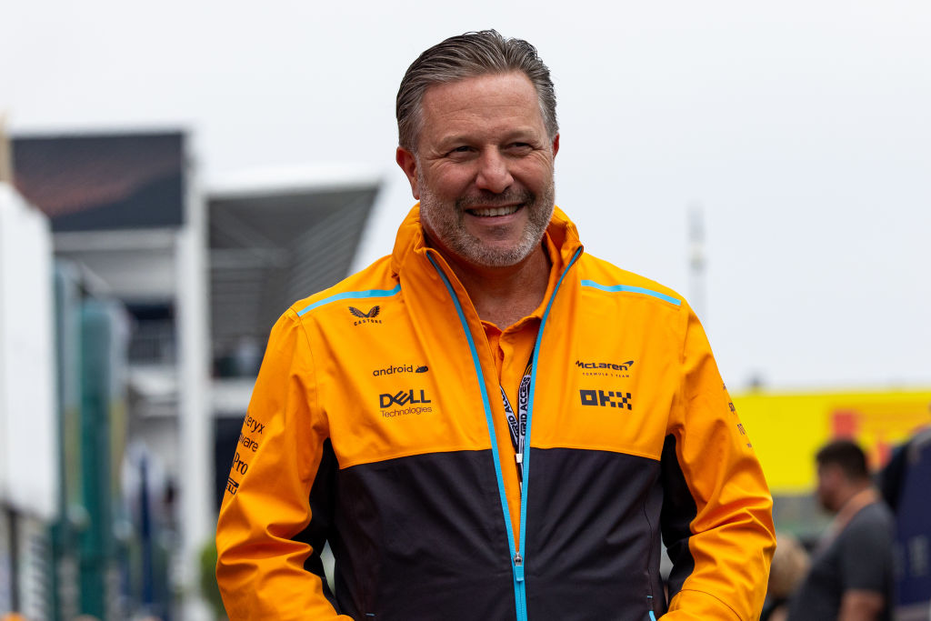 ZANDVOORT, NETHERLANDS - AUGUST 25: McLaren F1 team CEO Zak Brown walks in the paddock during practice ahead of the F1 Grand Prix of The Netherlands at Circuit Zandvoort on August 25, 2023 in Zandvoort, Netherlands. (Photo by Kym Illman/Getty Images)