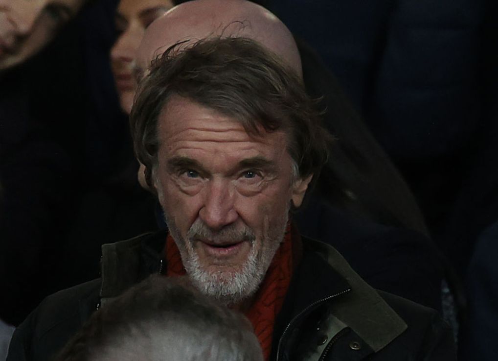 MANCHESTER, ENGLAND - JANUARY 14: Sir Jim Ratcliffe of INEOS watches from the directors box ahead of the Premier League match between Manchester United and Tottenham Hotspur at Old Trafford on January 14, 2024 in Manchester, England. (Photo by Matthew Peters/Manchester United via Getty Images)